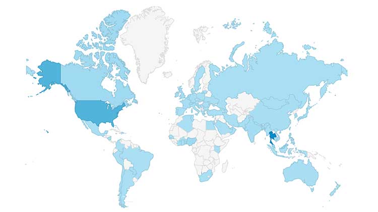 SODA.RED Global Website traffic by countries
